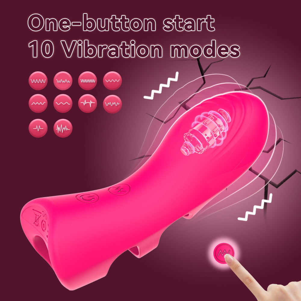 2 in 1 Ultimate Sweet Finger Vibrator 10 frequency Vibrating Couples flirt Sex Toy