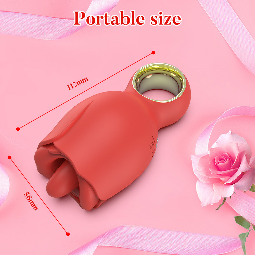 Rose Vibrator 8 Tongue Licking Modes USB Rechargeable Massage Masturbator Adult Sex Toy For Woman