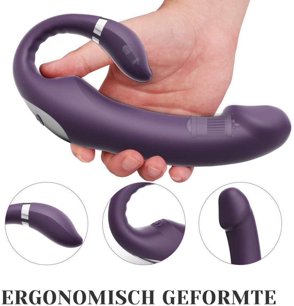 10-frequency vibration C-type female masturbation dual-motor G-spot massage stick adult sex toy