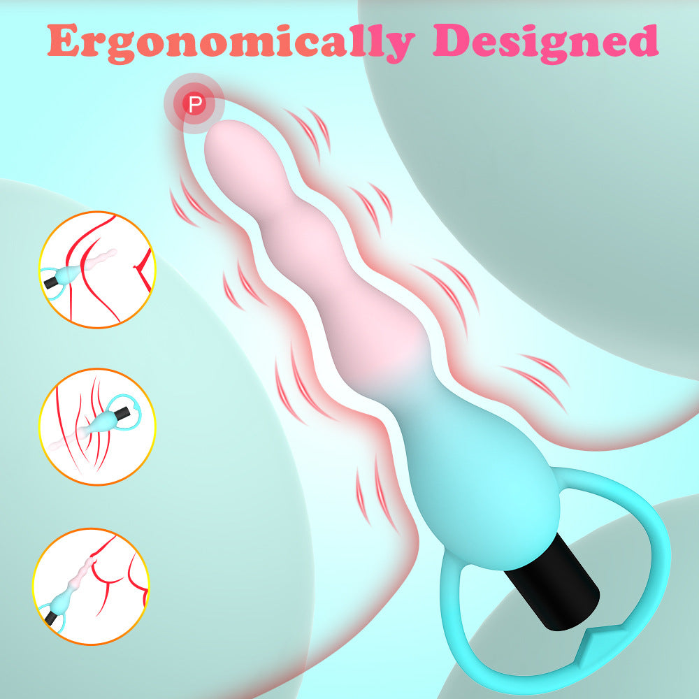 Vibrating Anal Plug Prostate Massage Anal Beads Butt Plug Vibrators Sex Toys for Women Couples Butt Plug Silicone Adult Products