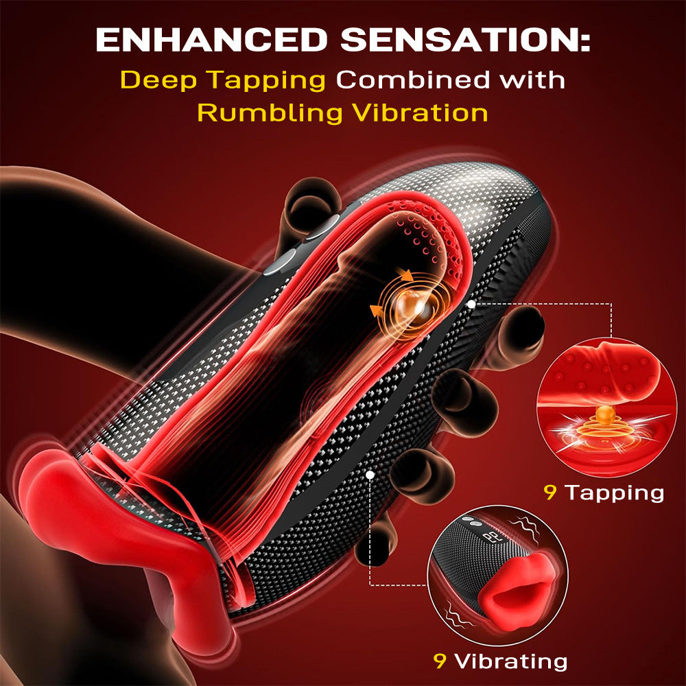 Men's handheld masturbation cup penis massage exercise sucking vibrator APP control adult toy