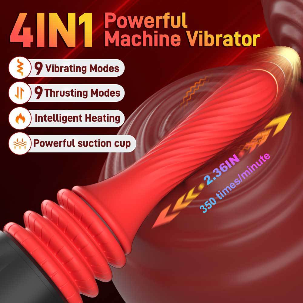 Wireless control 9 powerful telescopic vibration heating women masturbation vibrator