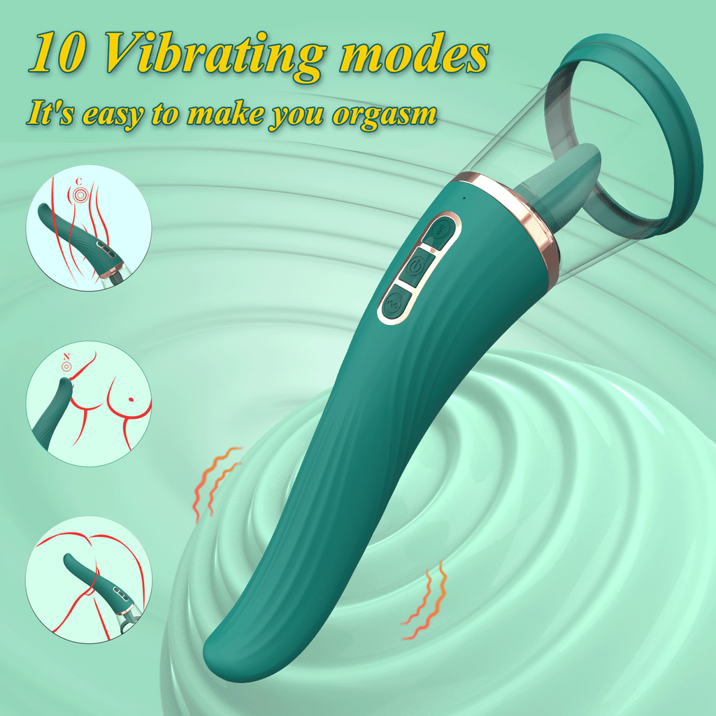 Tongue Licking Sucking Vibrator Double Stimulation Women Masturbation Adult Sex Toy For Couples