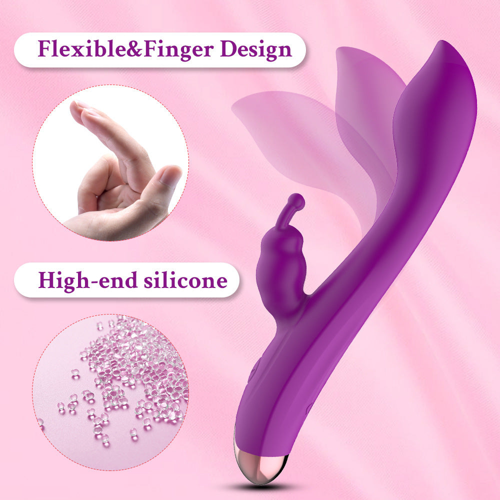 Rabbit Vibrator Multi-frequency Dual Shock AV Stick G-spot Clitoral Stimulator