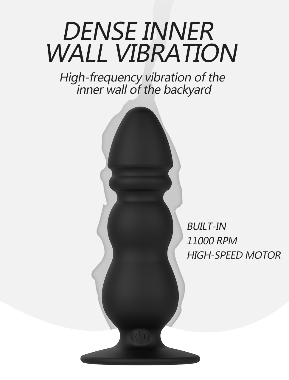 Wireless remote control anal bead 10-frequency vibration butt plug