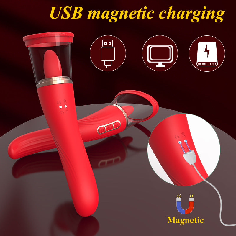 Tongue Licking Sucking Vibrator Double Stimulation Women Masturbation Adult Sex Toy For Couples（副本）