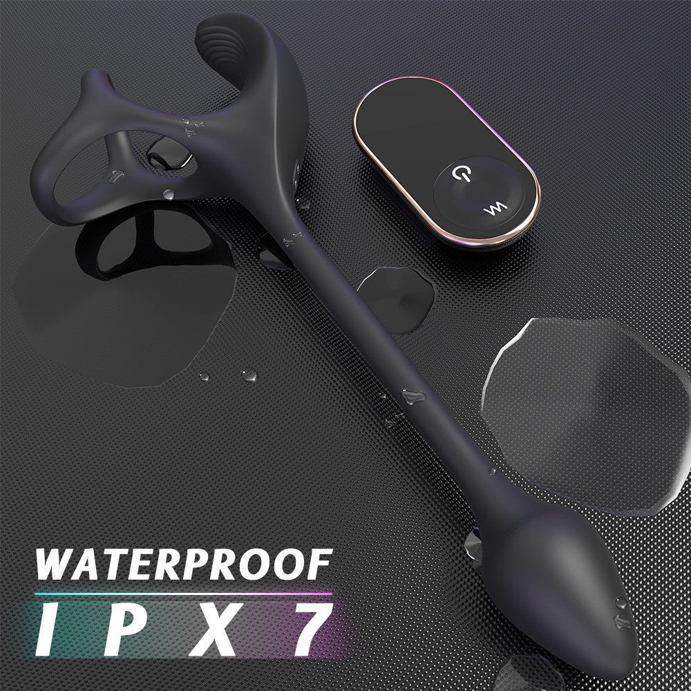 Vibrating Cock Ring Anal Plug with Prostate Massager Stimulator Penis Ring Vibrator Couples Adult Sex Toys for Men