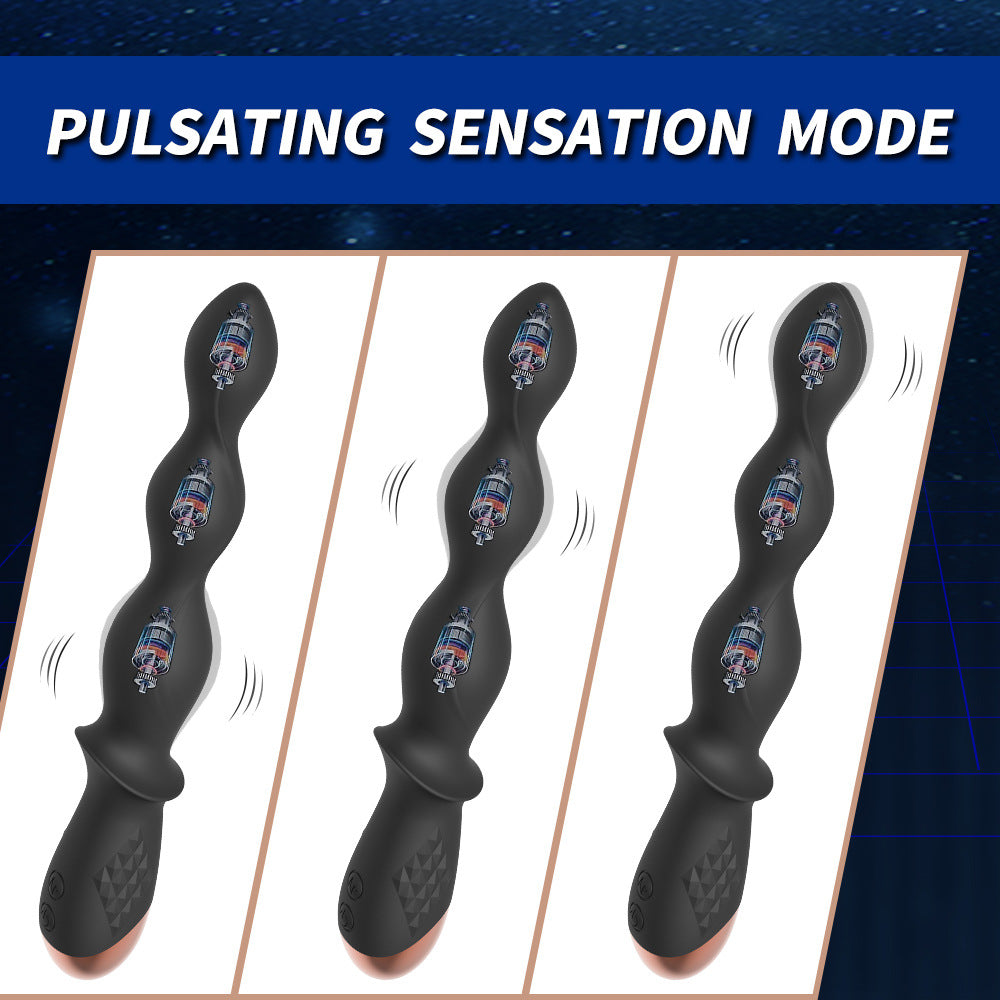Rechageable Pulling Bead Stick Multiple Stimulation Anal Plug Vibrator Male Masturbator Adult Products