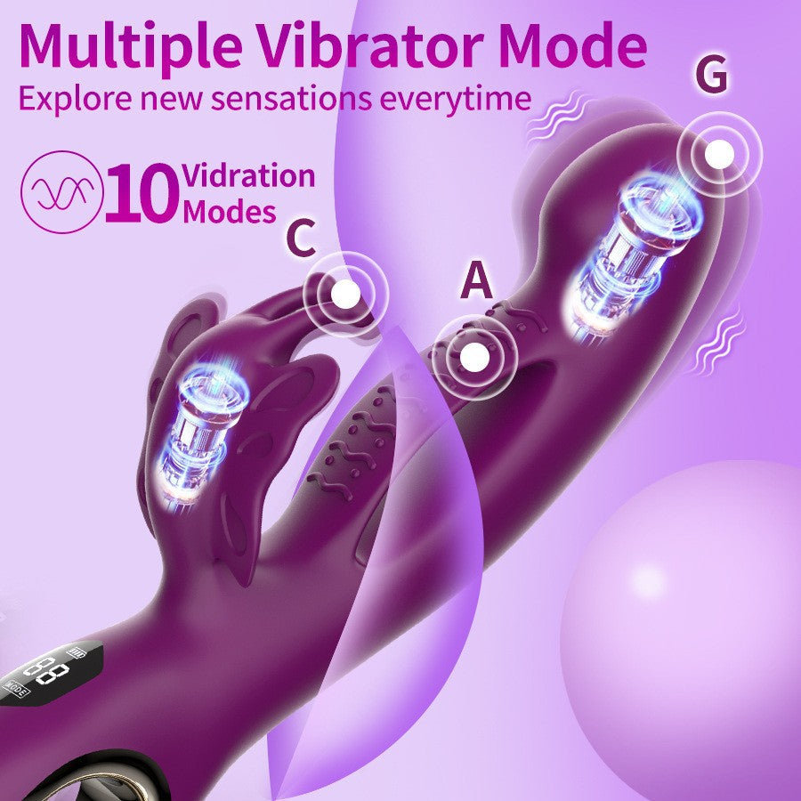 Butterfly Vibrator Multi-frequency Dual Shock AV Stick G-spot Clitoral Stimulator