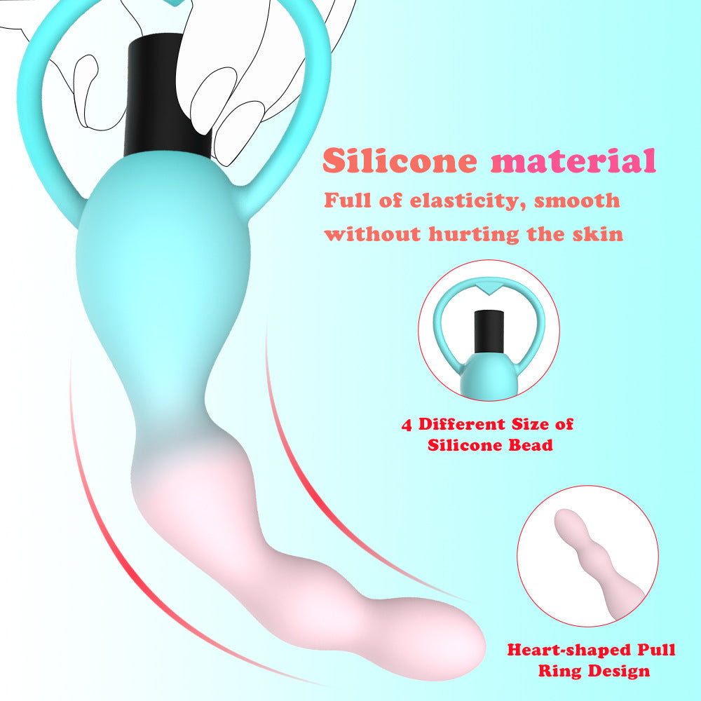 Vibrating Anal Plug Prostate Massage Anal Beads Butt Plug Vibrators Sex Toys for Women Couples Butt Plug Silicone Adult Products