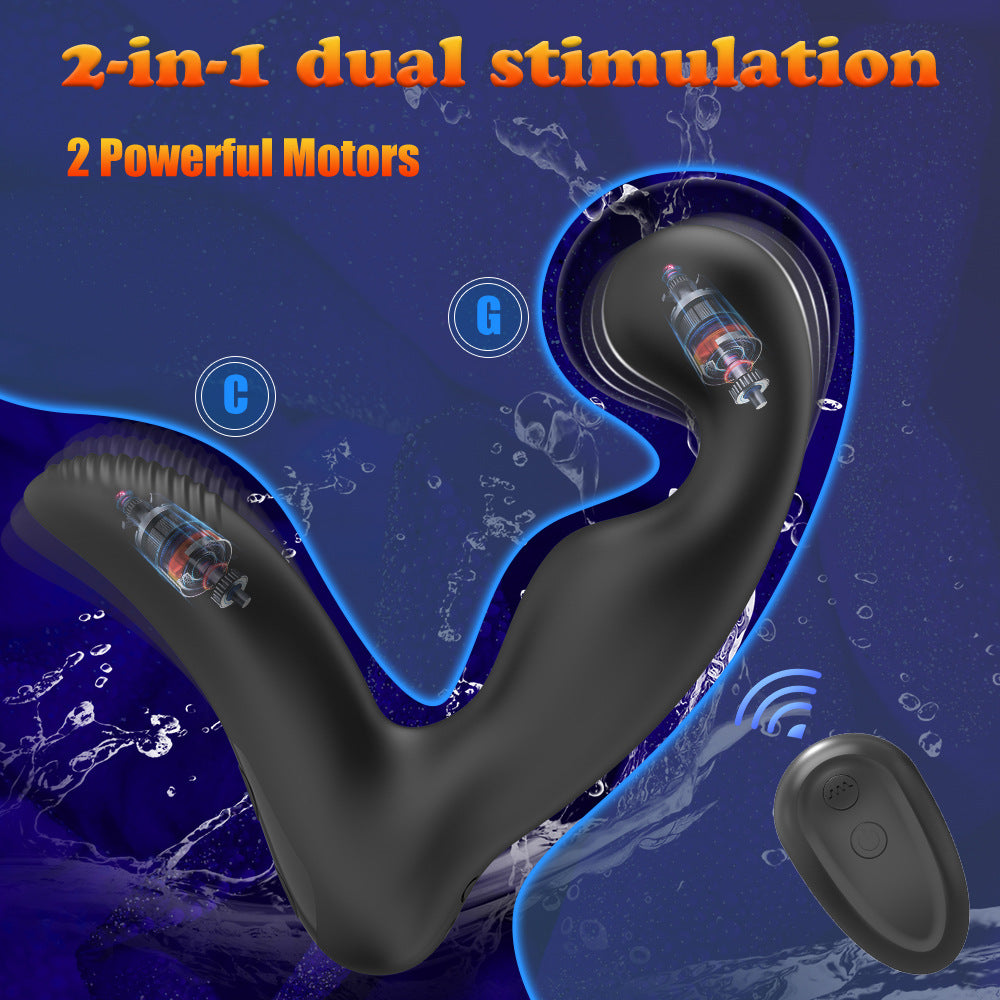 Anal Stimulator Rechargeable Dual Vibration Prostate Massager Butt Plug Vibrator