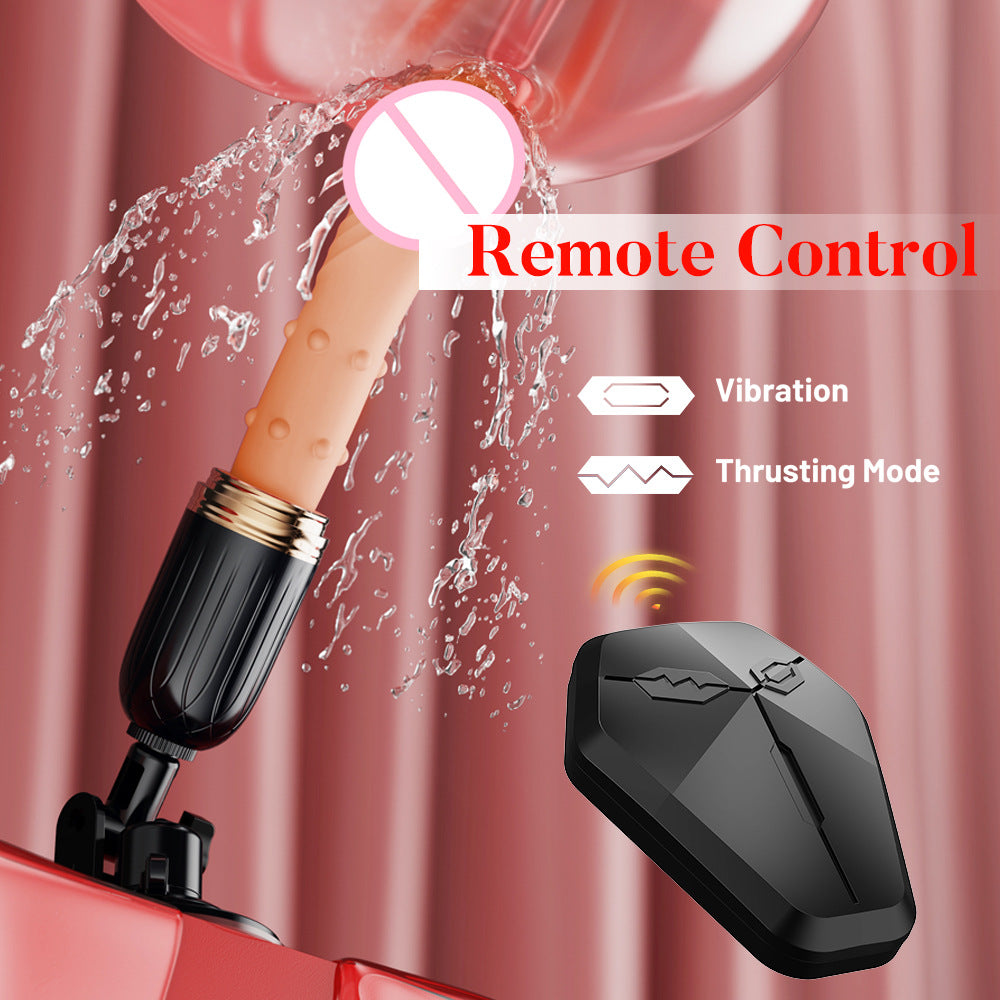 Wireless remote control female vibrator with high-frequency rotating bead telescopic vibrating penis woman masturbation vibrating stick