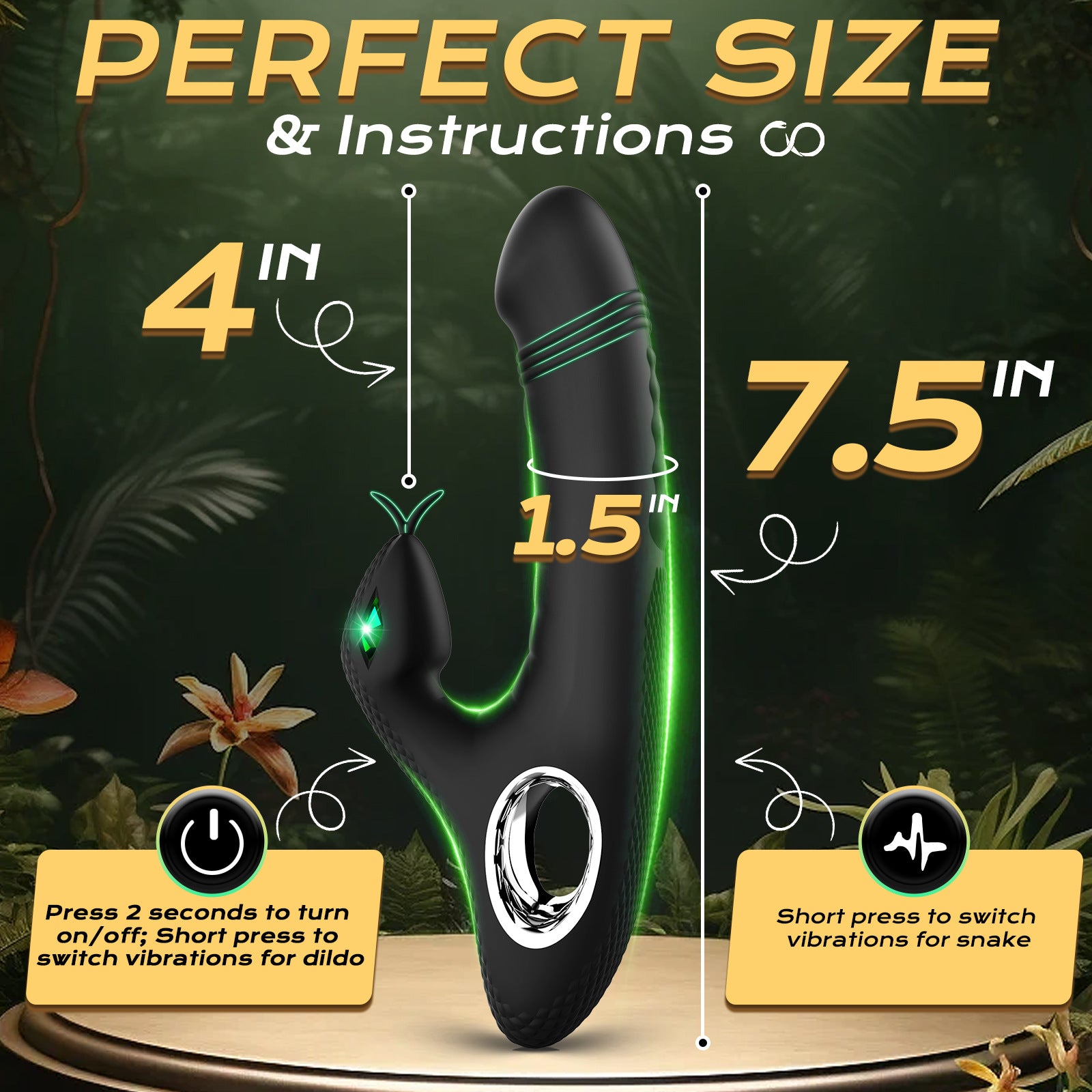 New Snake-shaped Vibrator Dual-motor Clitoral Vibration Stimulator Couple Flirting Sex Toy Female Masturbation Toys