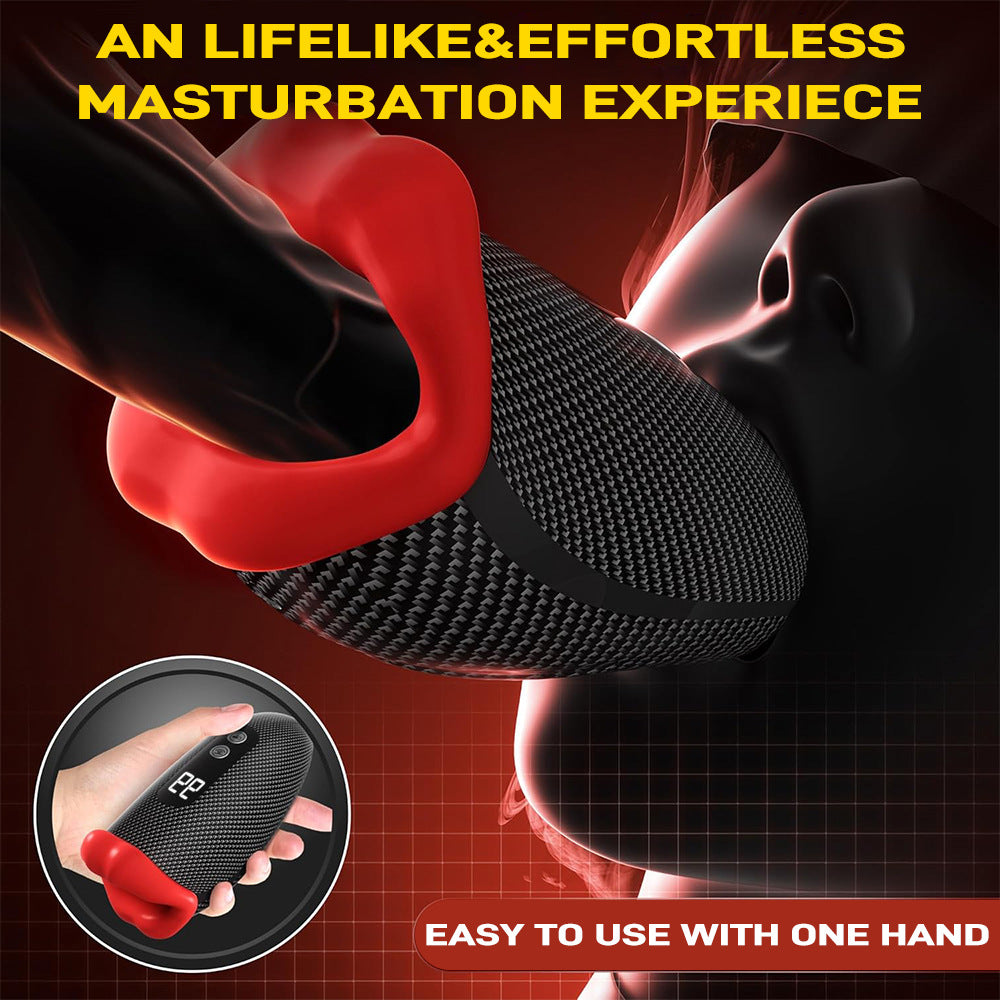 Men's handheld masturbation cup penis massage exercise sucking vibrator APP control adult toy