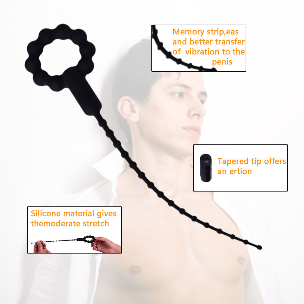 Pull Ring Vibration Horse Eye Rod Urethra Stimulation Male Masturbation SM Sex Toys Adult Products