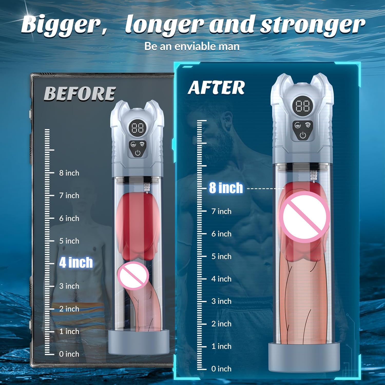 New Arrival 4In1 water bath exercise man sex toy electric vacuum suction penis pump male masturbation cup