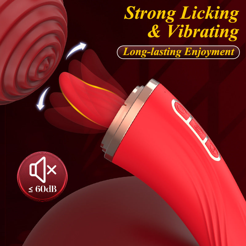 Tongue Licking Sucking Vibrator Double Stimulation Women Masturbation Adult Sex Toy For Couples（副本）