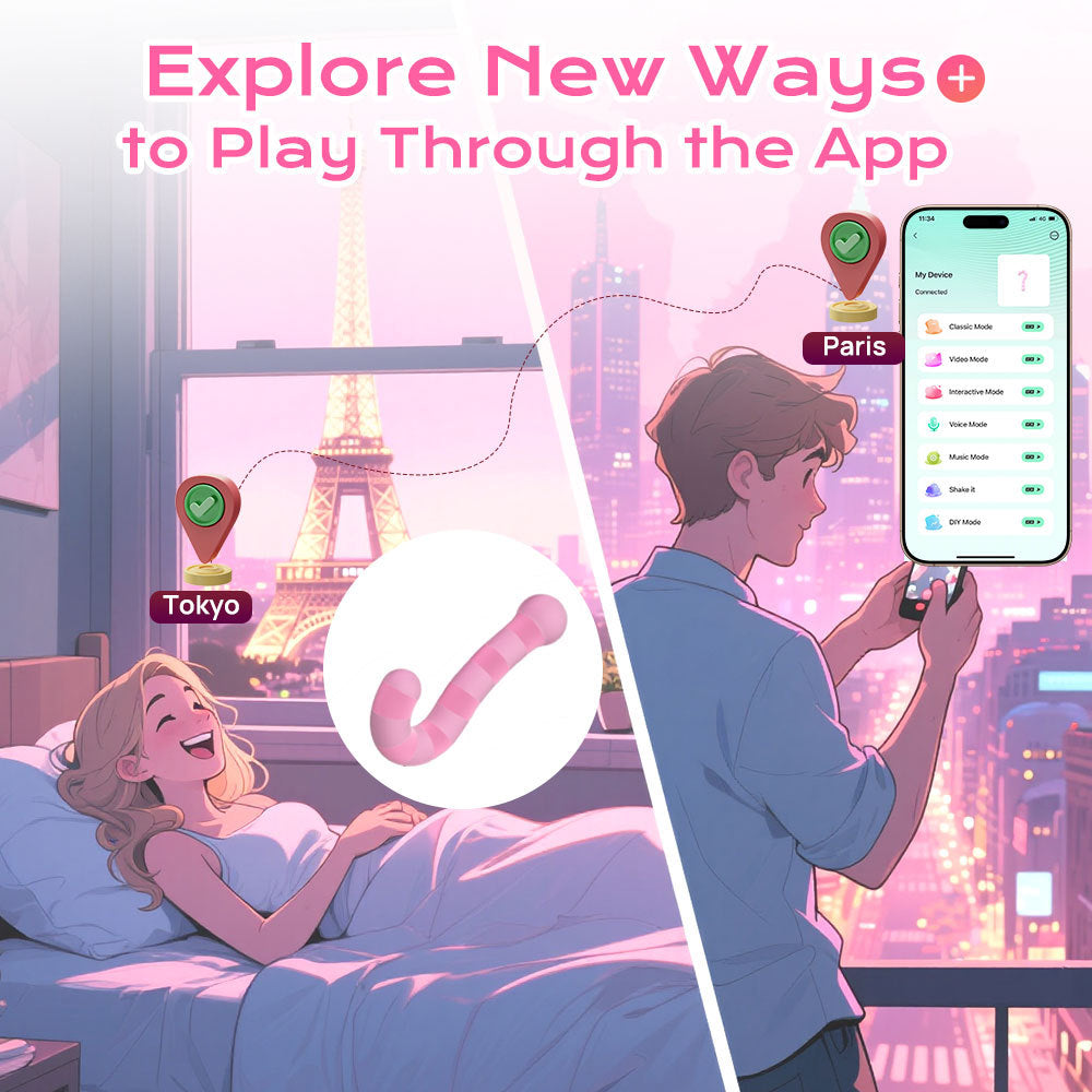 Seductiva Masturbation vibrator dual vibration AV stick backyard massage APP remote flirting sex toy - Sensory Wellness Product Perspective - NZ Local Stock