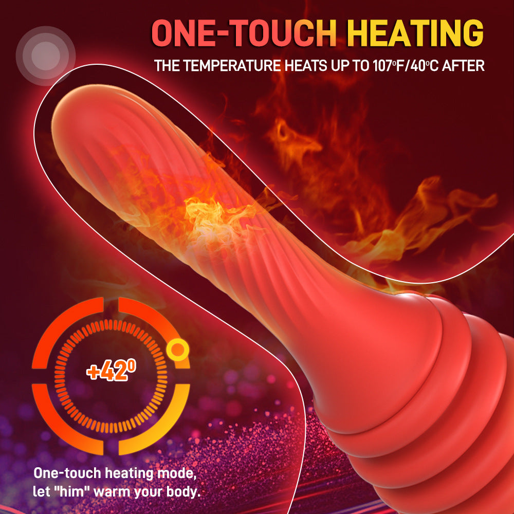 9 powerful telescopic vibration heating gun for women masturbation vibrator