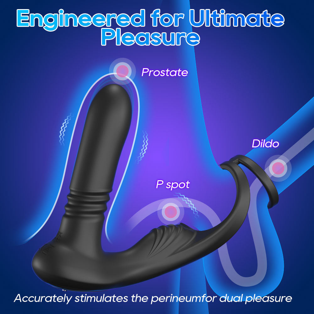 Remote Control Prostate Massager 10 Vibration Thrusting Modes Anal Vibrator USB Rechargeable Butt Plug Male Sex toy