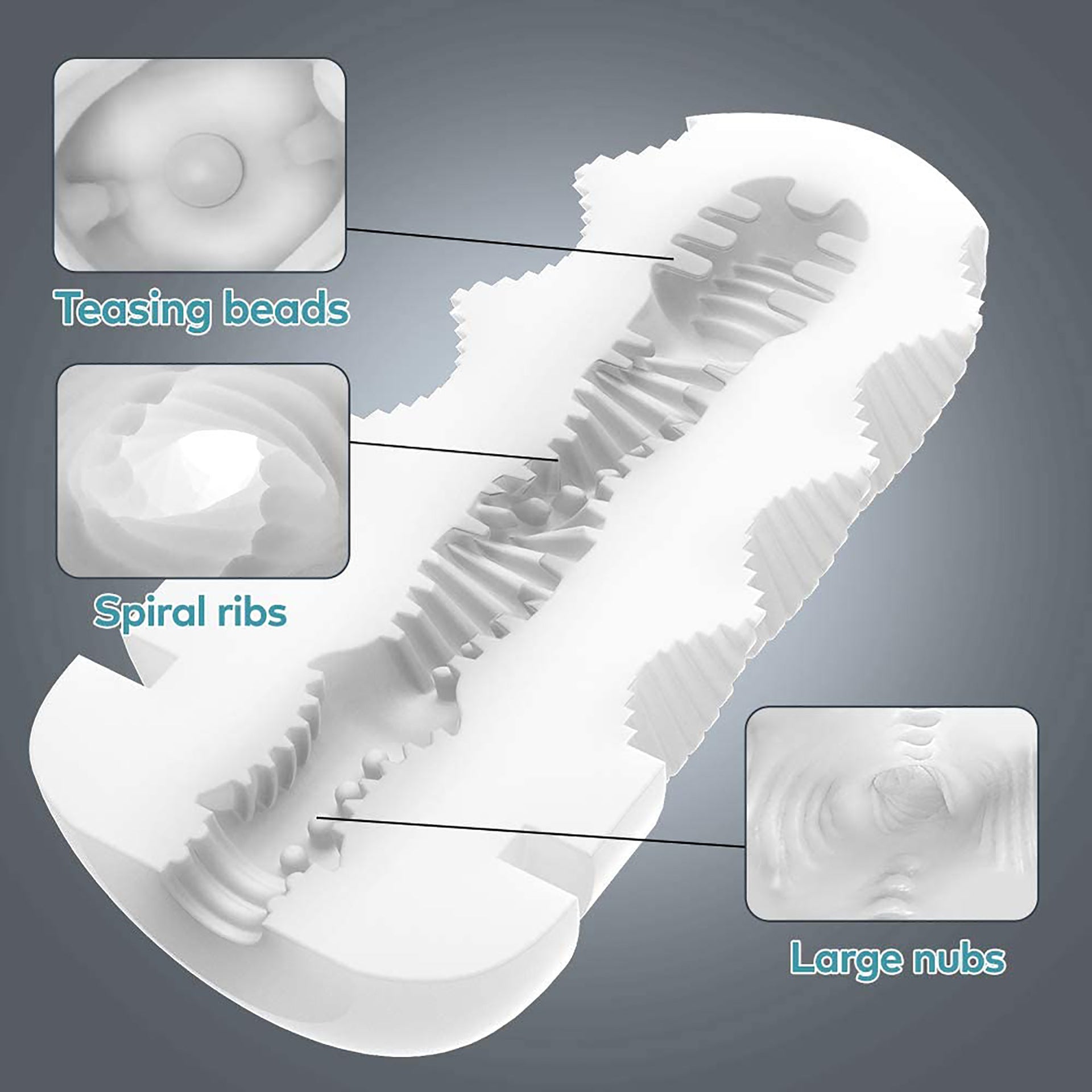 Seductiva Male Self-Priming Breathing Valve Masturbation Cup Spiral Channel Masturbator Sex Toy - Sensory Wellness Product Perspective - NZ Local Stock