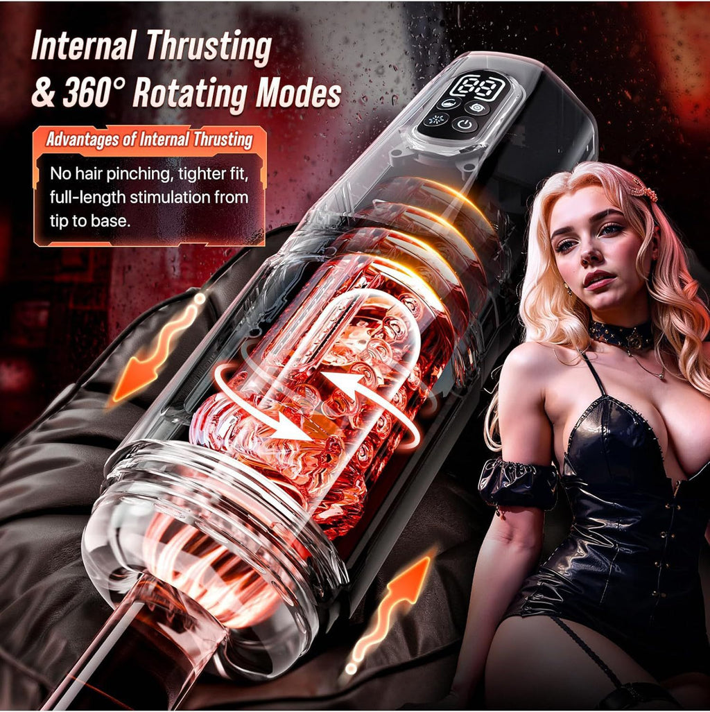 New arrival APP automatic rotating telescopic fale masturbation cup penis massager man adult sex toy