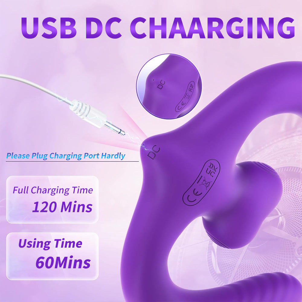 Multi Playing Double-Ended Vibrator For Couple Foreplay Female Masturbator Sex Toy