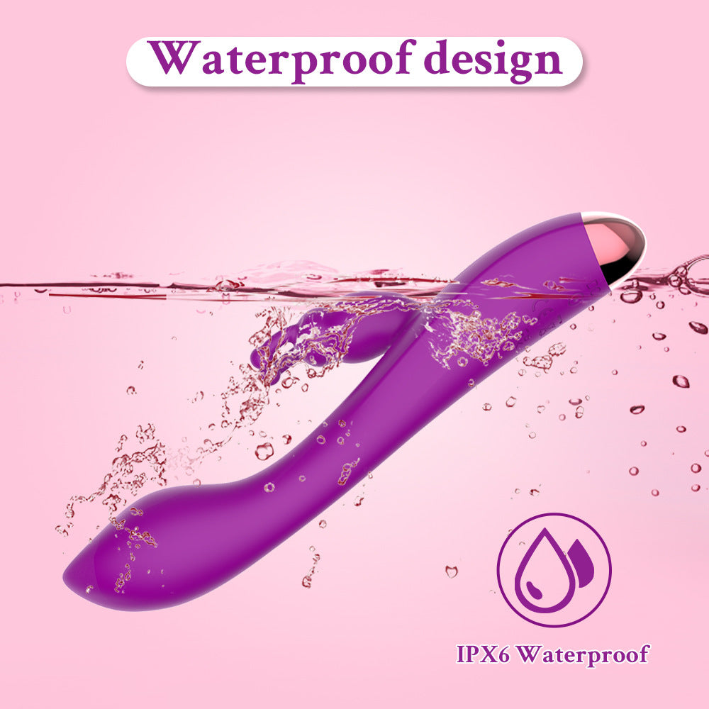 Rabbit Vibrator Multi-frequency Dual Shock AV Stick G-spot Clitoral Stimulator
