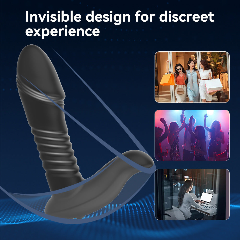 Automatic Thrusting Vibrating Anal Plug with Prostate Massager for Male & Female