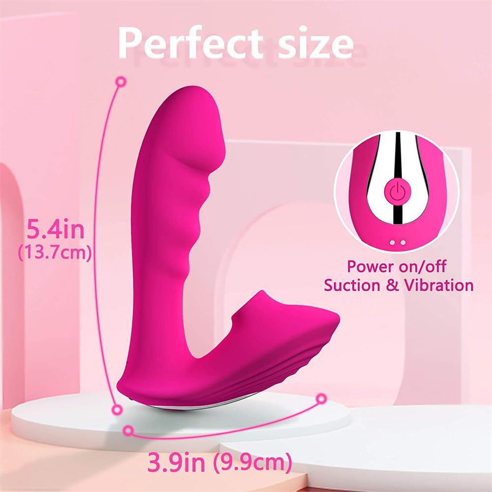 10 Frequency suction vibration modes rechargeable vibrator wearable dildo woman sex toy