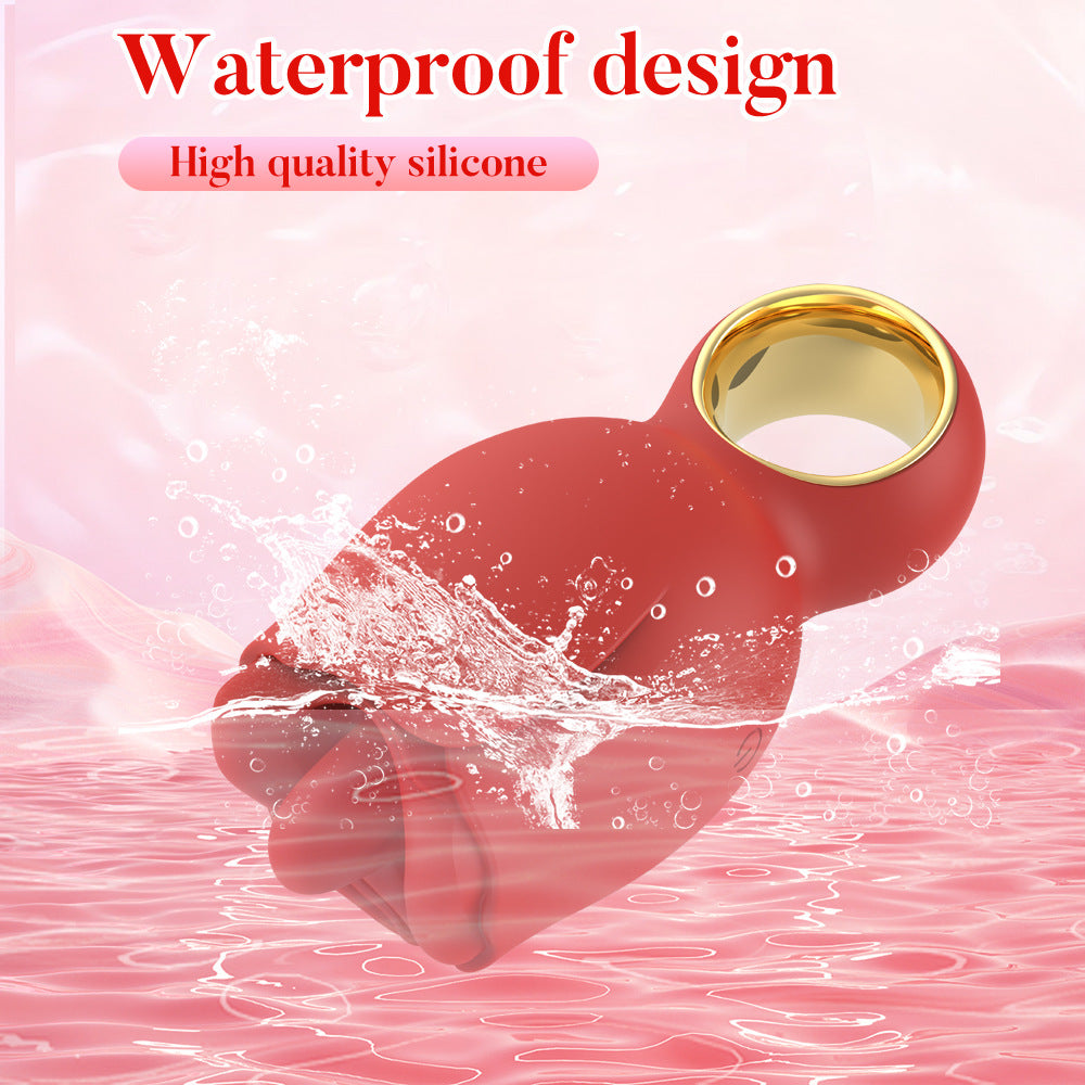 Rose Vibrator 8 Tongue Licking Modes USB Rechargeable Massage Masturbator Adult Sex Toy For Woman