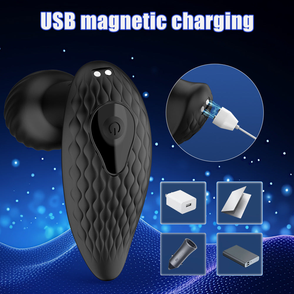 Silicone 9 Rotation & Vibration Modes Anal Plug Prostate Massager for Male & Female Wareable Panty Vibrator