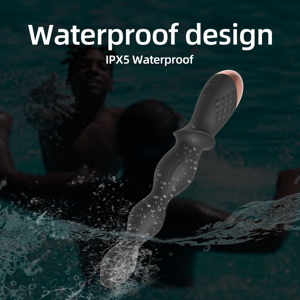 Rechageable Pulling Bead Stick Multiple Stimulation Anal Plug Vibrator Male Masturbator Adult Products