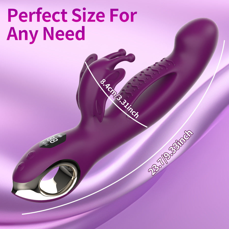 Butterfly Vibrator Multi-frequency Dual Shock AV Stick G-spot Clitoral Stimulator