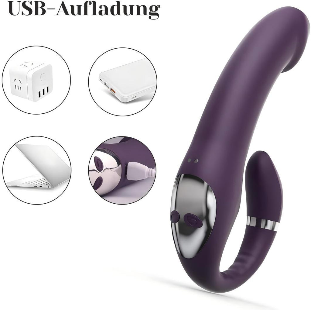 10-frequency vibration C-type female masturbation dual-motor G-spot massage stick adult sex toy