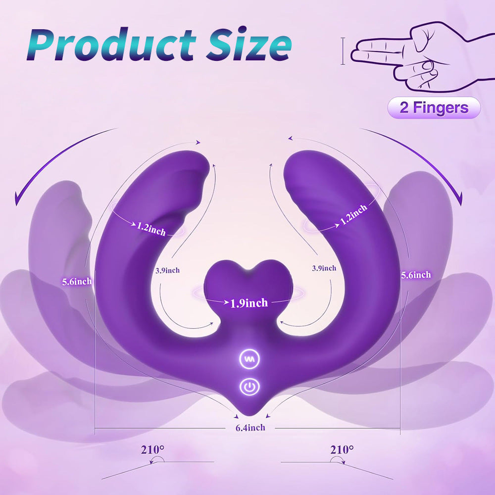 Multi Playing Double-Ended Vibrator For Couple Foreplay Female Masturbator Sex Toy