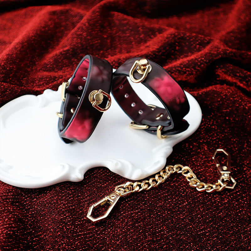 SM Cat Paw Leather Handcuffs Heat Discoloration Bondage Gear Foot Ankle BDSM Restraints