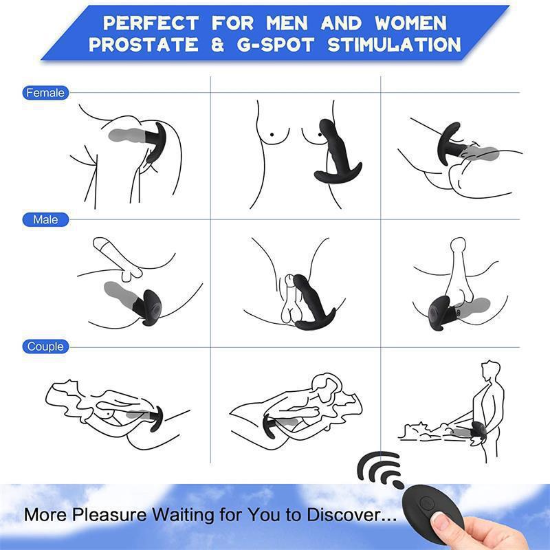 Remote Control Anal Vibrator Male Prostate Massager 10 Vibration & Rotating Modes USB Rechargeable Butt Plug Sex toy
