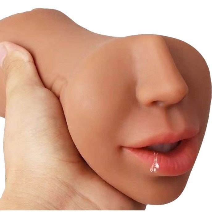 3 IN1 Realistic Textured TPE Plug Anal Automatic Oral Sex Toy Pocket-pussy Masturbation Cup for Man