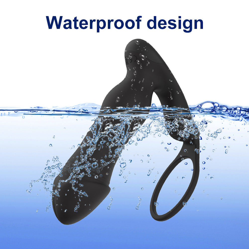 Silicone Anal Stimulator Rechargeable Dual Vibration Prostate Massager Butt Plug Vibrator With Cock Ring For Man Sex Toy