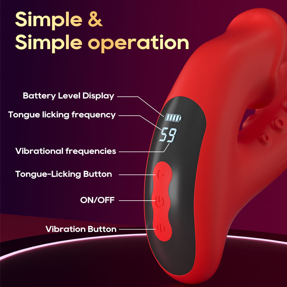 Octopus Tentacle Vibrator G-Spot Stimulator with Tongue Vibration by Seductiva