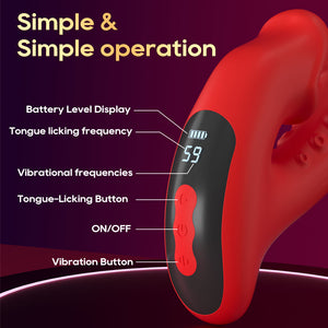 Octopus Tentacle Vibrator G-Spot Stimulator with Tongue Vibration by Seductiva