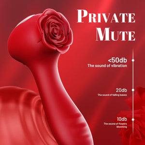 Rose Vibrator 10-frequency Body Massager Vibrating Egg Rose Flower Rotating Bead Vibrator by Seductiva