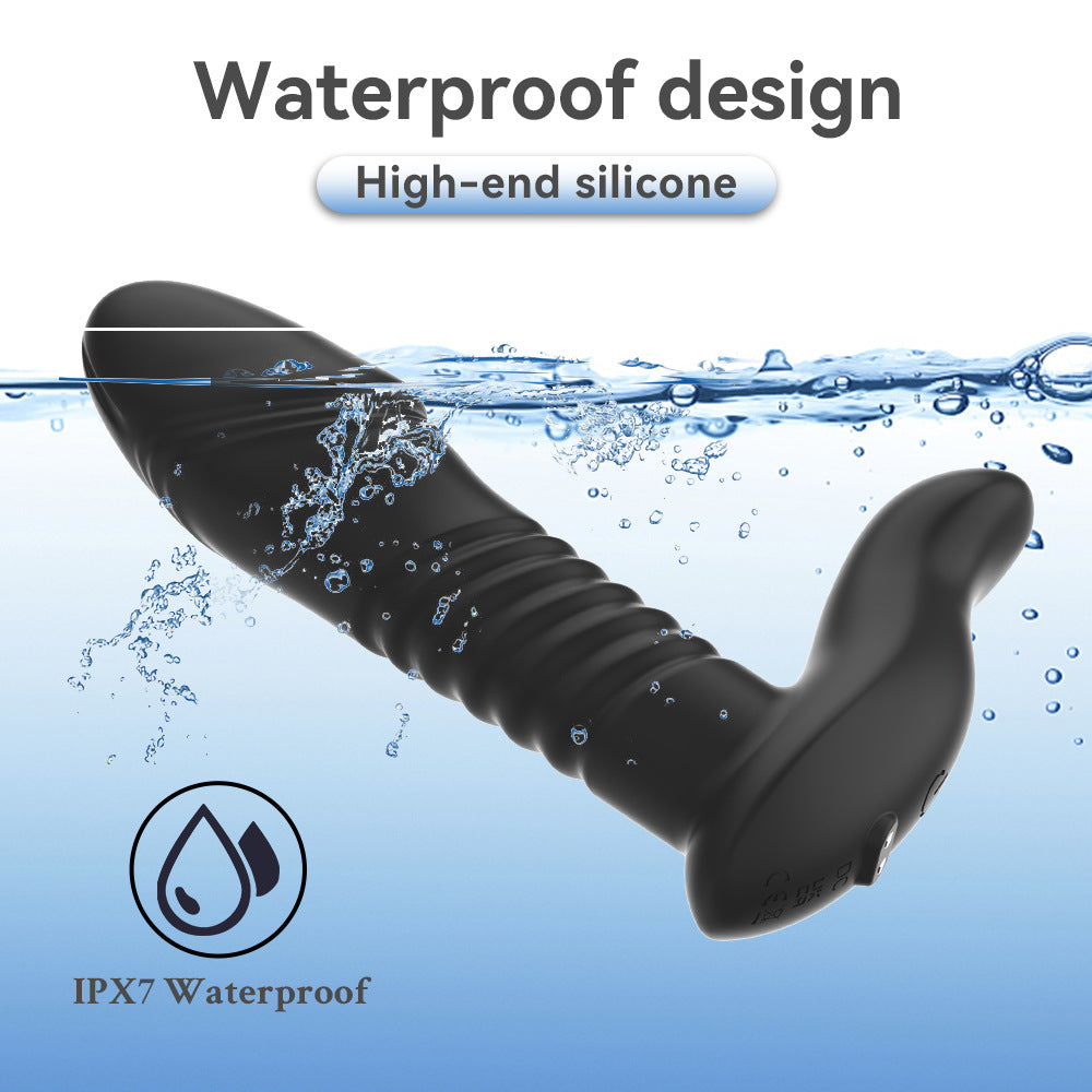 Automatic Thrusting Vibrating Anal Plug with Prostate Massager for Male & Female