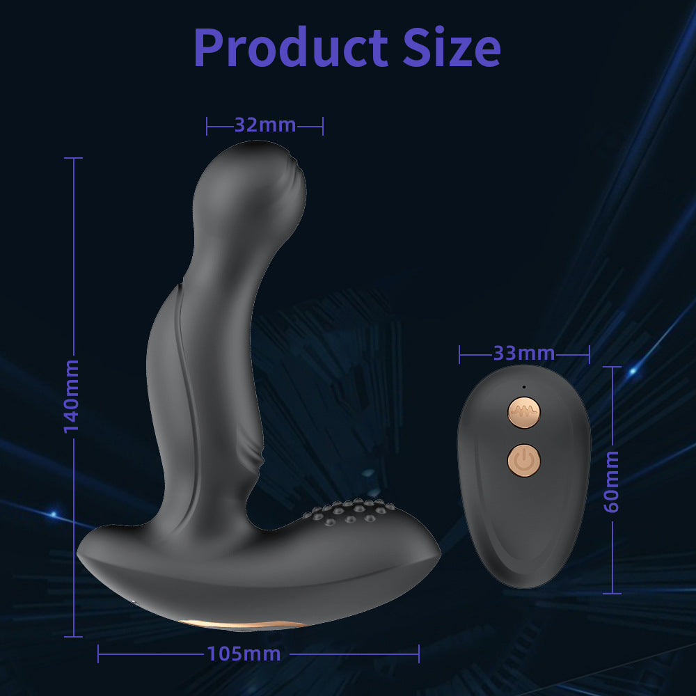 Silicone Anal Plug Vibrator 10 Frequncy Vibration Finger Massage Mode Prostate Massager for Male & Female