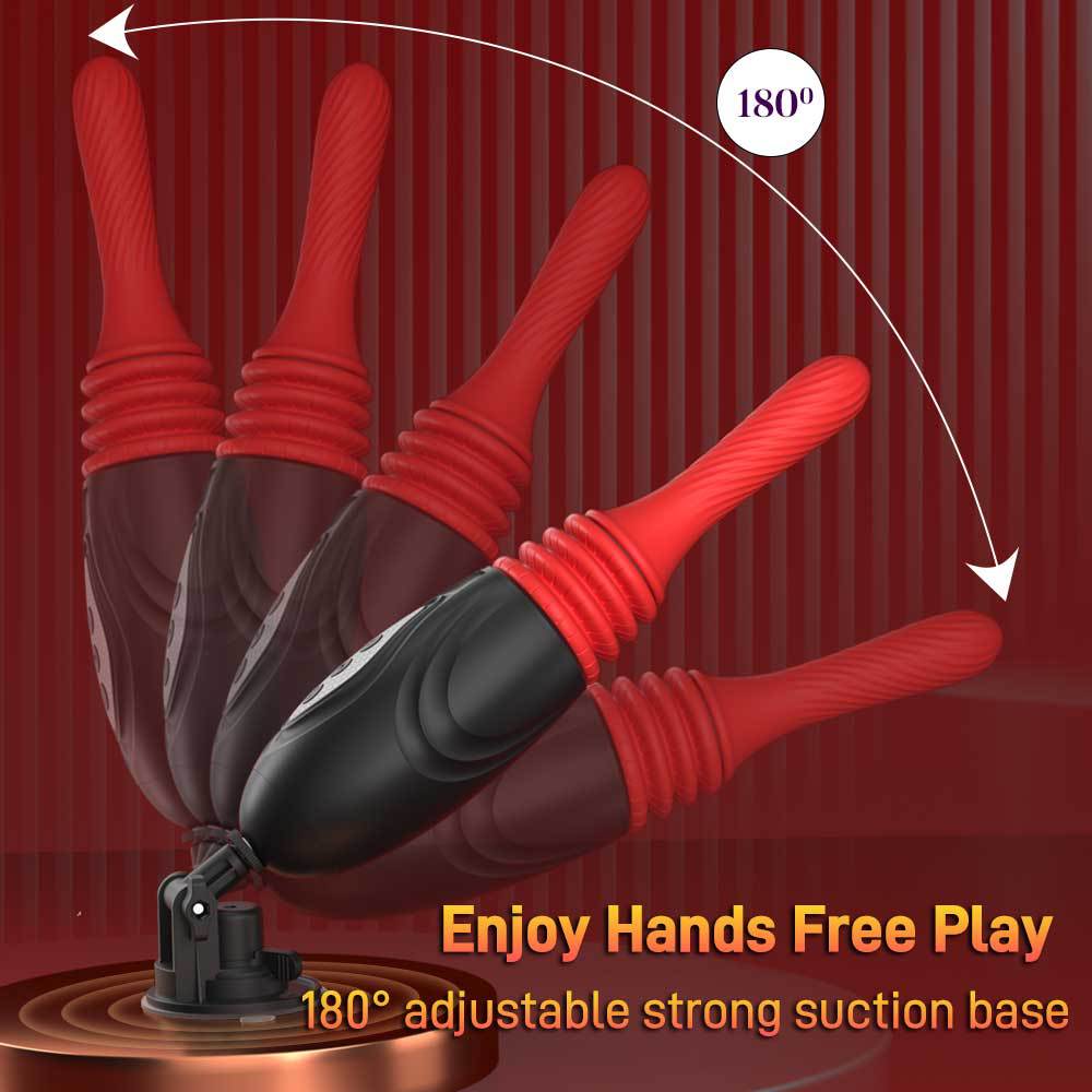 Wireless control 9 powerful telescopic vibration heating women masturbation vibrator