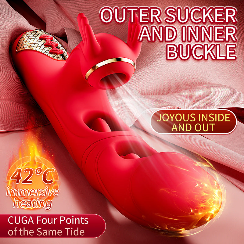 New 4in1 Double Tongue Flapping Vibrators for Women G Spot Massage Products Tapping Dildo Vibrator Sex Toys for Woman Adult Toys