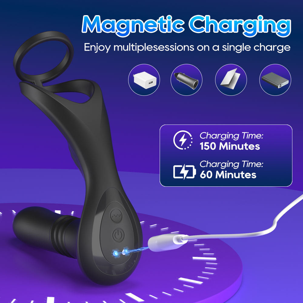 Remote Control Prostate Massager 10 Vibration Thrusting Modes Anal Vibrator USB Rechargeable Butt Plug Male Sex toy
