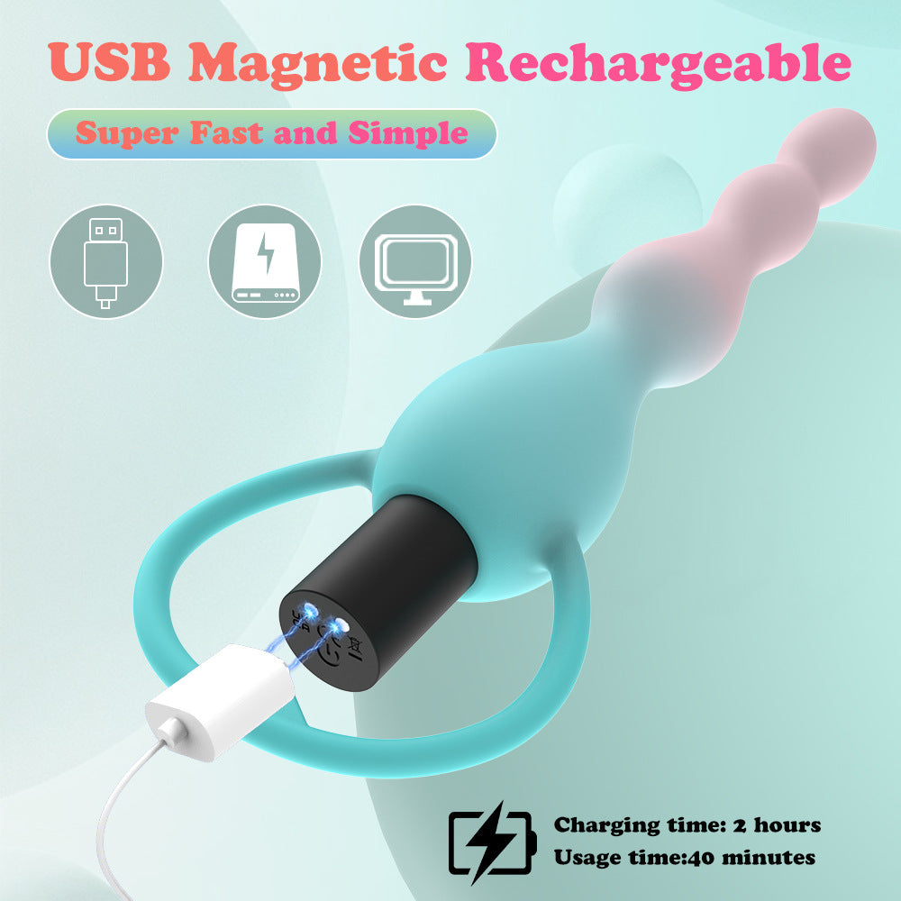 Vibrating Anal Plug Prostate Massage Anal Beads Butt Plug Vibrators Sex Toys for Women Couples Butt Plug Silicone Adult Products