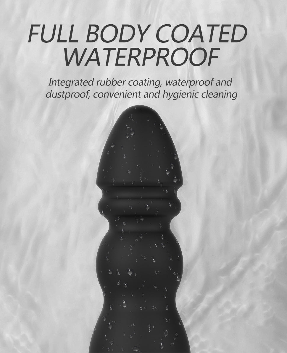 Wireless remote control anal bead 10-frequency vibration butt plug